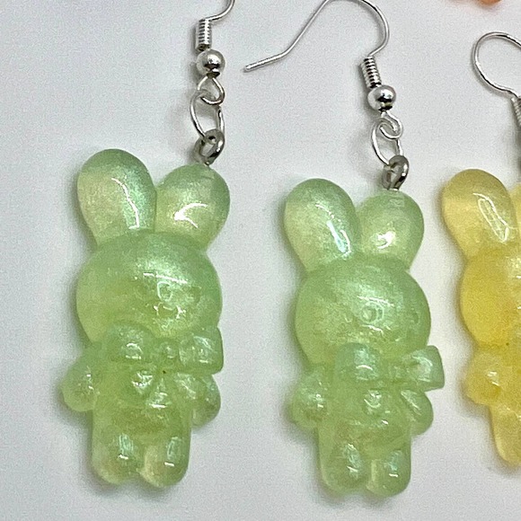 Bunny Earrings - Rabbit Earring - Easter Earring - Holiday Earring - Cottagecore - Picture 6 of 10
